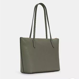 Coach Leather Top Zip Tote